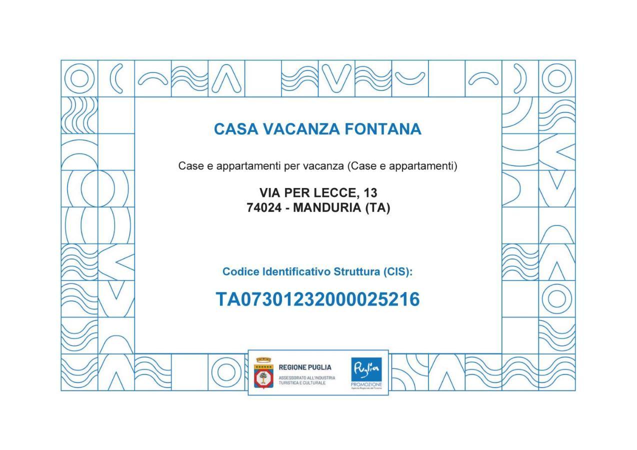 Casa Vacanza Fontana Manduria Exterior photo